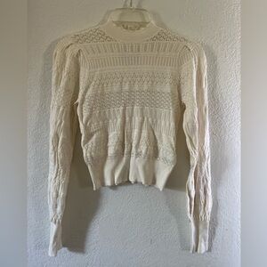 Abercrombie & Fitch Cream Knit Turtleneck Sweater